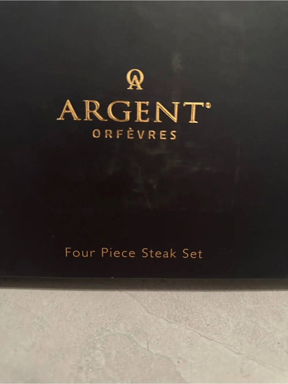 Argent Orfevres 4 Piece Steak Knife Set “Willow” Forged Stainless Steel NEW