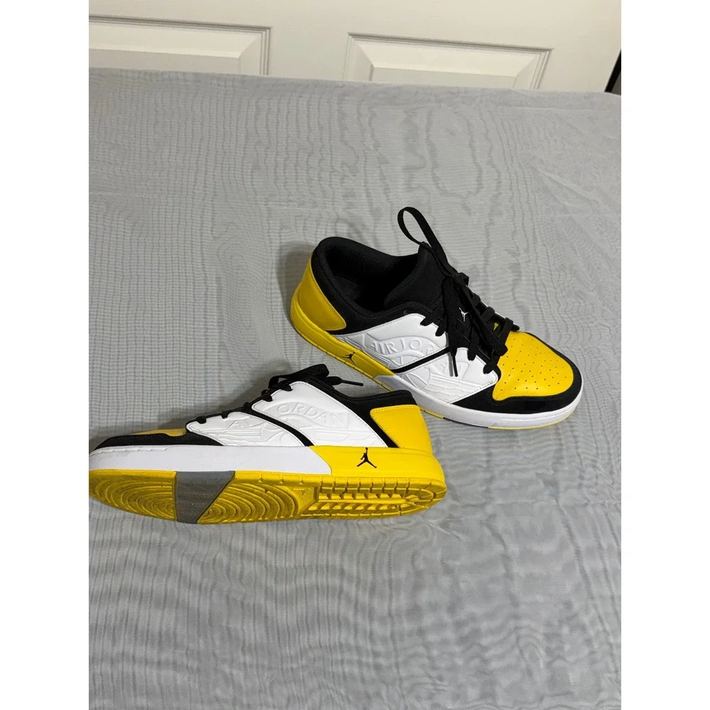 Jordan Nu Retro 1 Low Yellow Ochre Black White DV5141-017 Mens 10