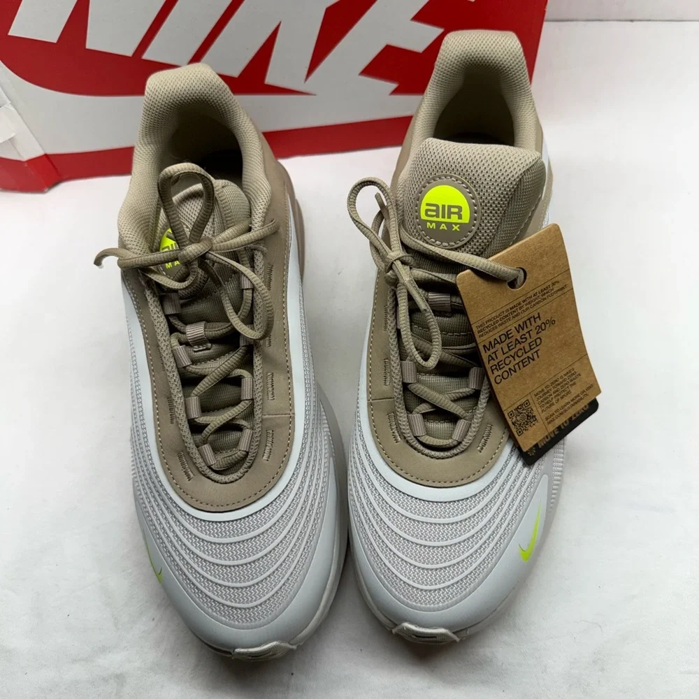 Nike Air Max Fire Shoes Sneakers Light Bone Khaki Volt Mens 12 IF2621-002 New