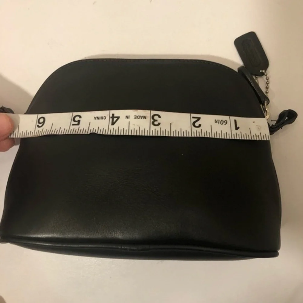 Coach vintage black cosmetic case toiletries bag with mini hang tag RARE
