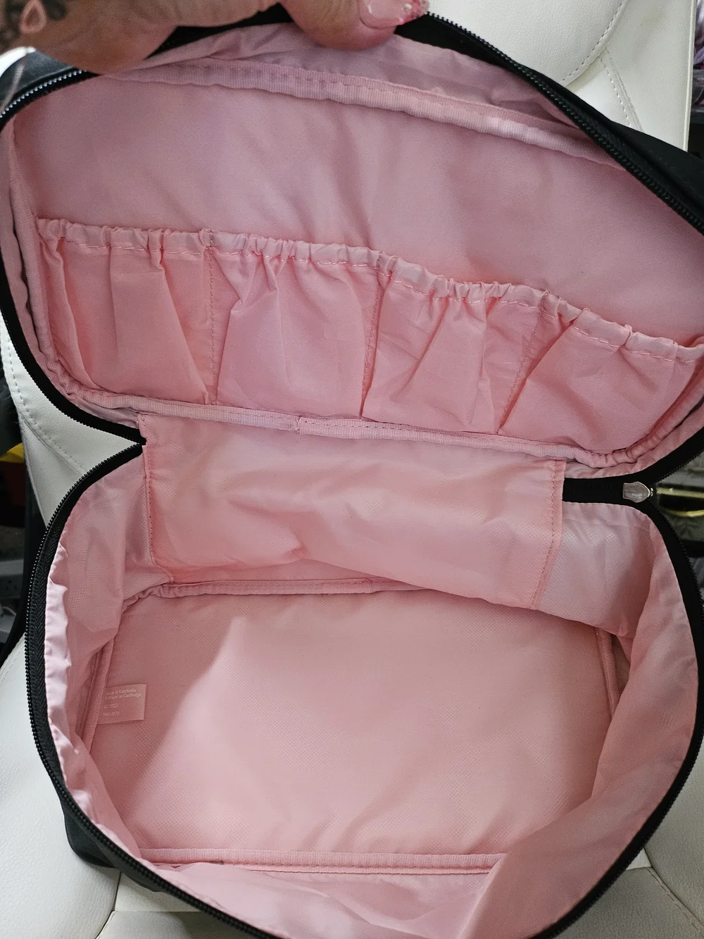 Victoria's Secret Black Cosmetic Bag with Gold VS Logo