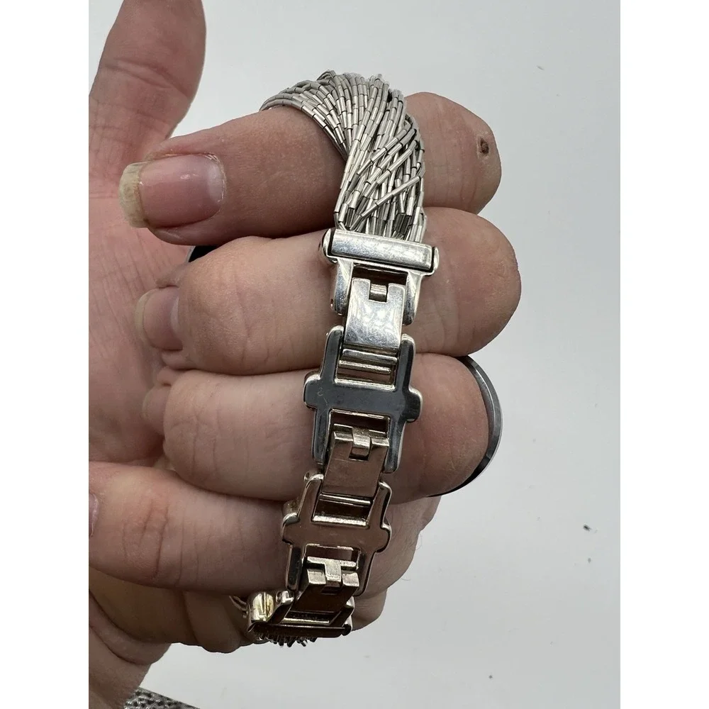 Ecclissi Sterling Silver MOP Dial 32840 Liquid Silver Bracelet Women's Watch 7 