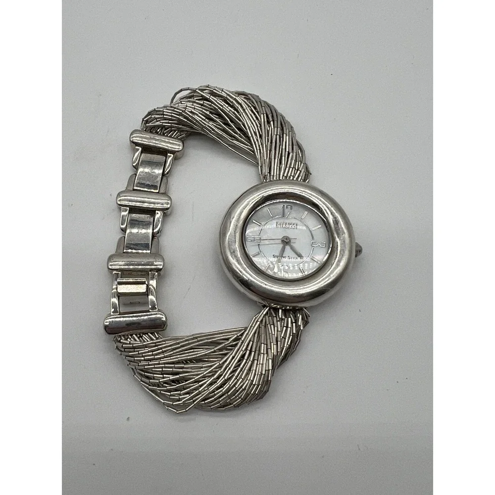 Ecclissi Sterling Silver MOP Dial 32840 Liquid Silver Bracelet Women's Watch 7 