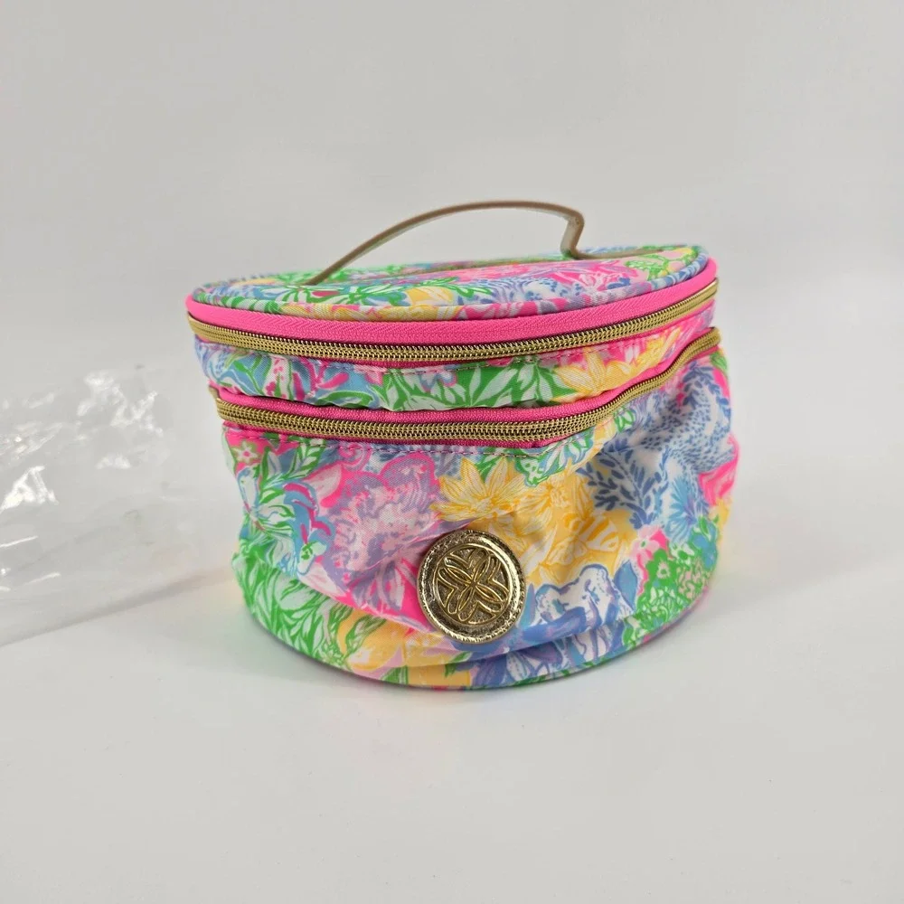 Lilly Pulitzer Cosmetic Case Womens Bright Delight Patch A Floral Multi NWT