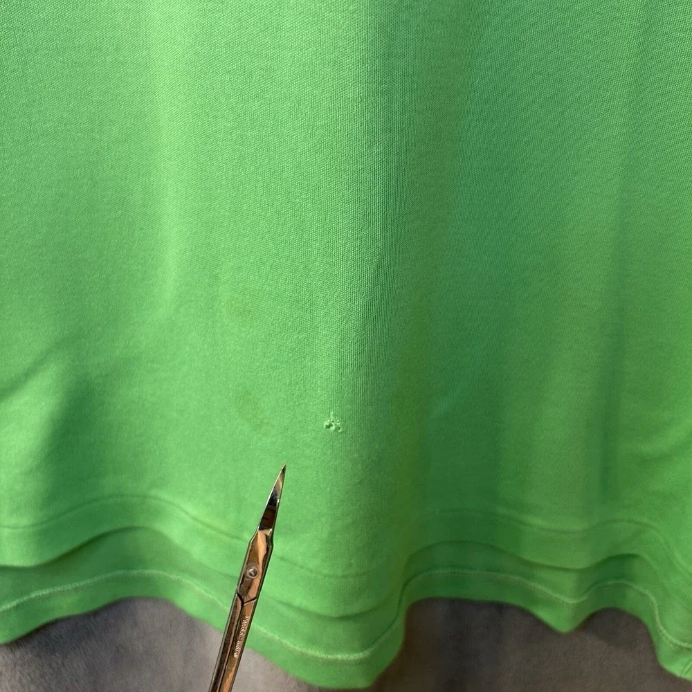 Polo Ralph Lauren Lime Green Short Sleeve Blue Pony Short Sleeve~Large