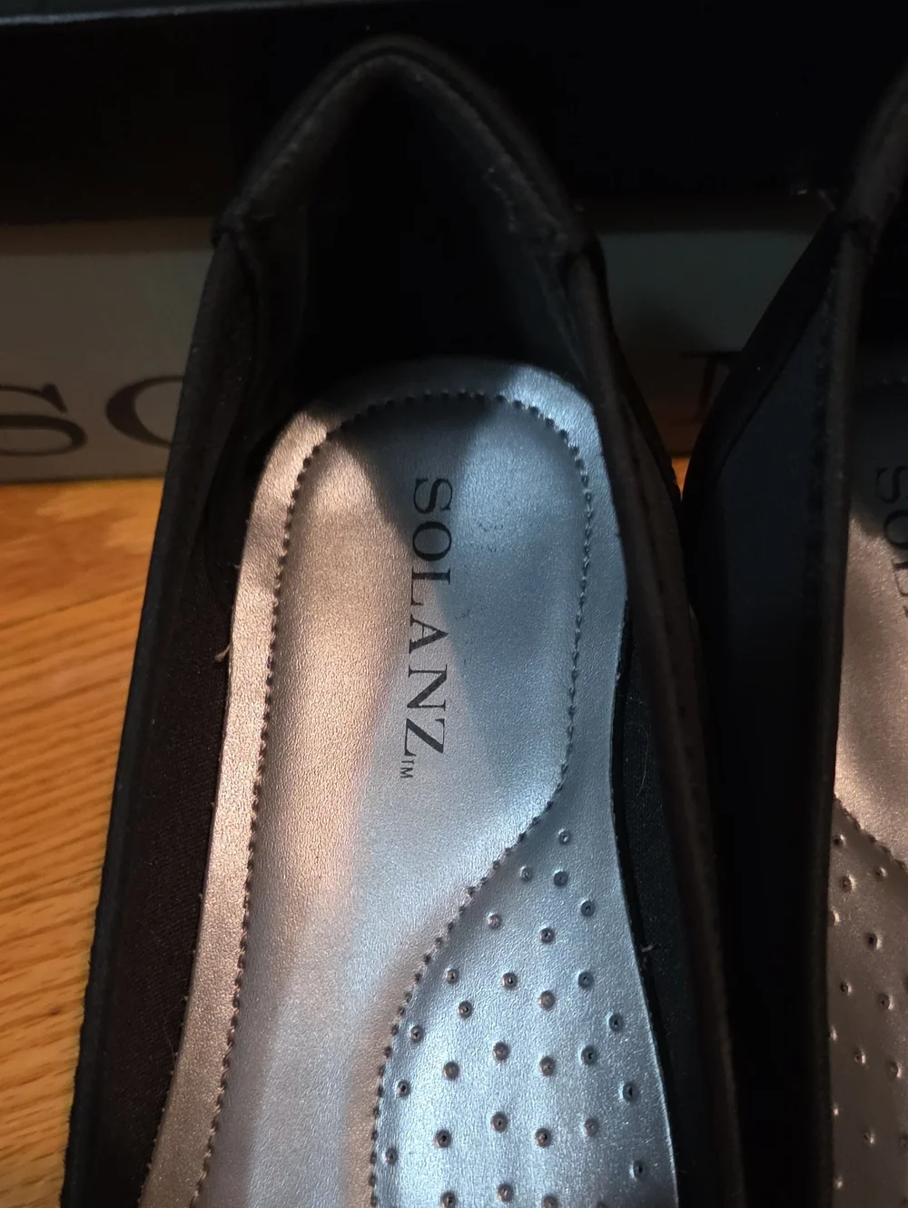 Black Embellished Women's Comfort Wedge Shoe