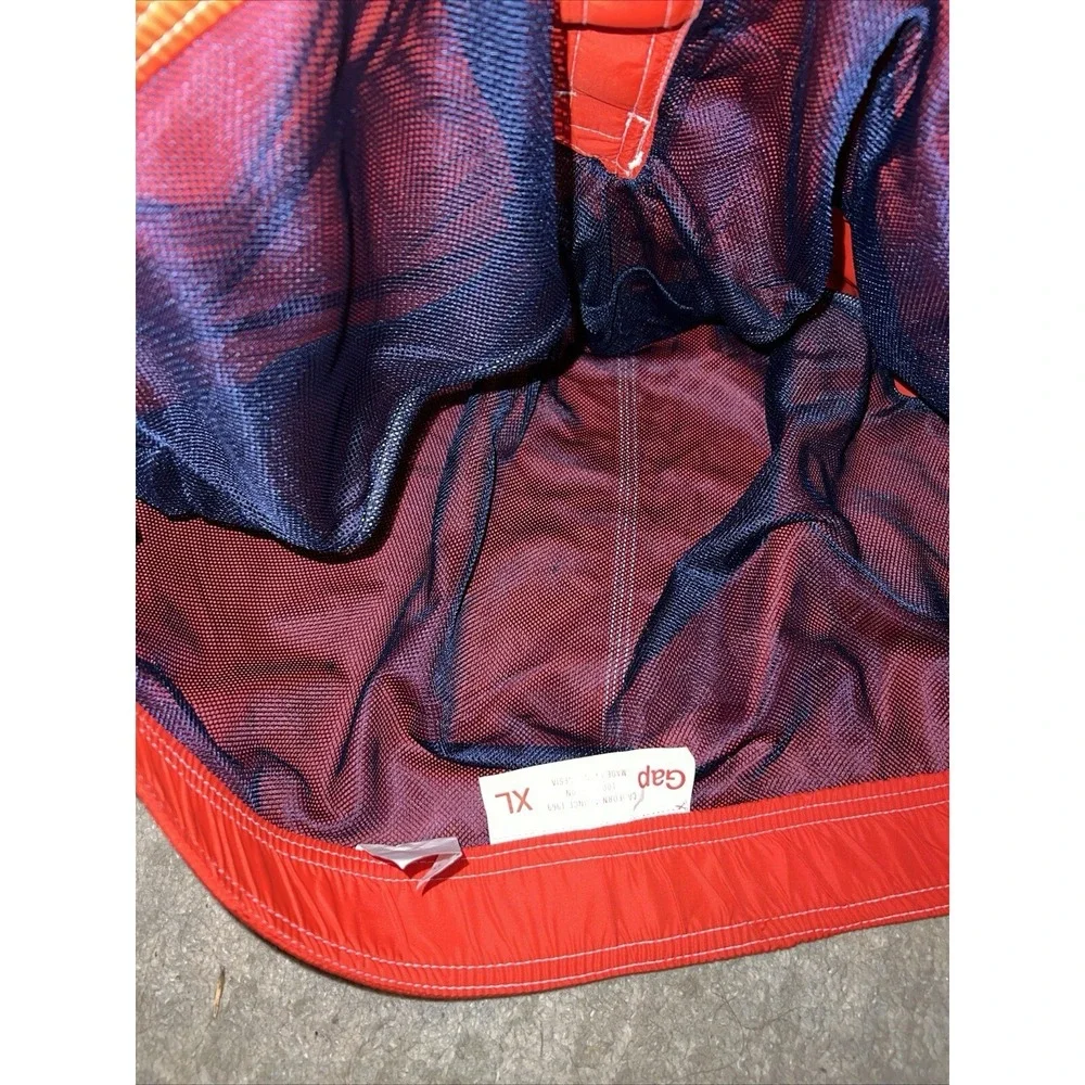 NWOT GAP‎ CLASSIC Tangerine Red Nylon Board Shorts Surf Swim Sz X-Large XL Mens