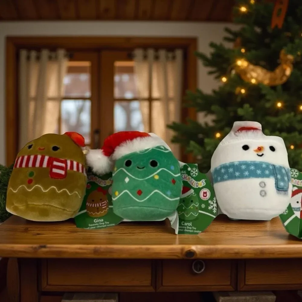 2023 Holiday Squeeky Plush Squishmallow Squad For Dogs Gilindo Carol & Gina P44