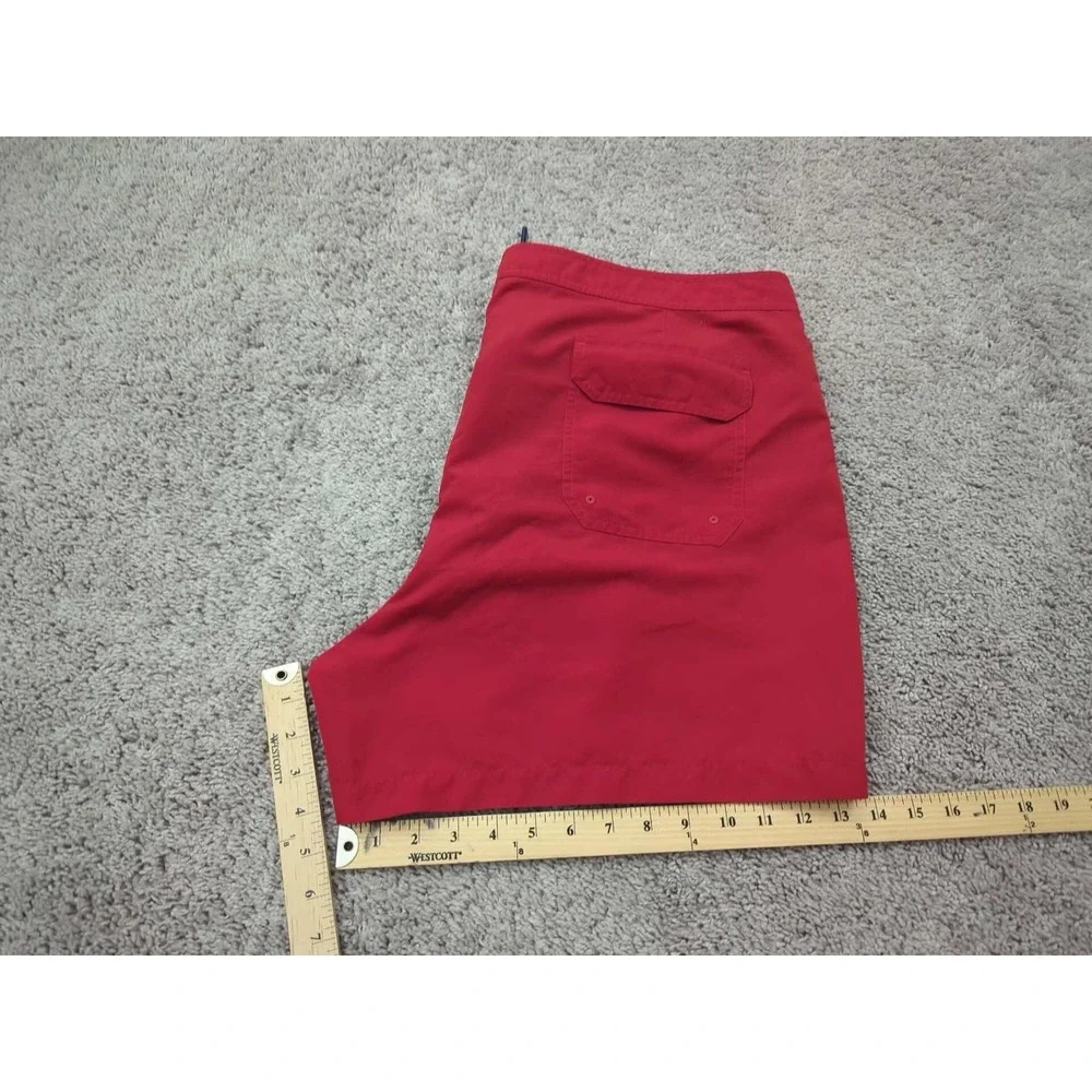 Michael‎ Kors Shorts Mens 2XL Red Swim Trunks Board Shorts Drawstring Lined