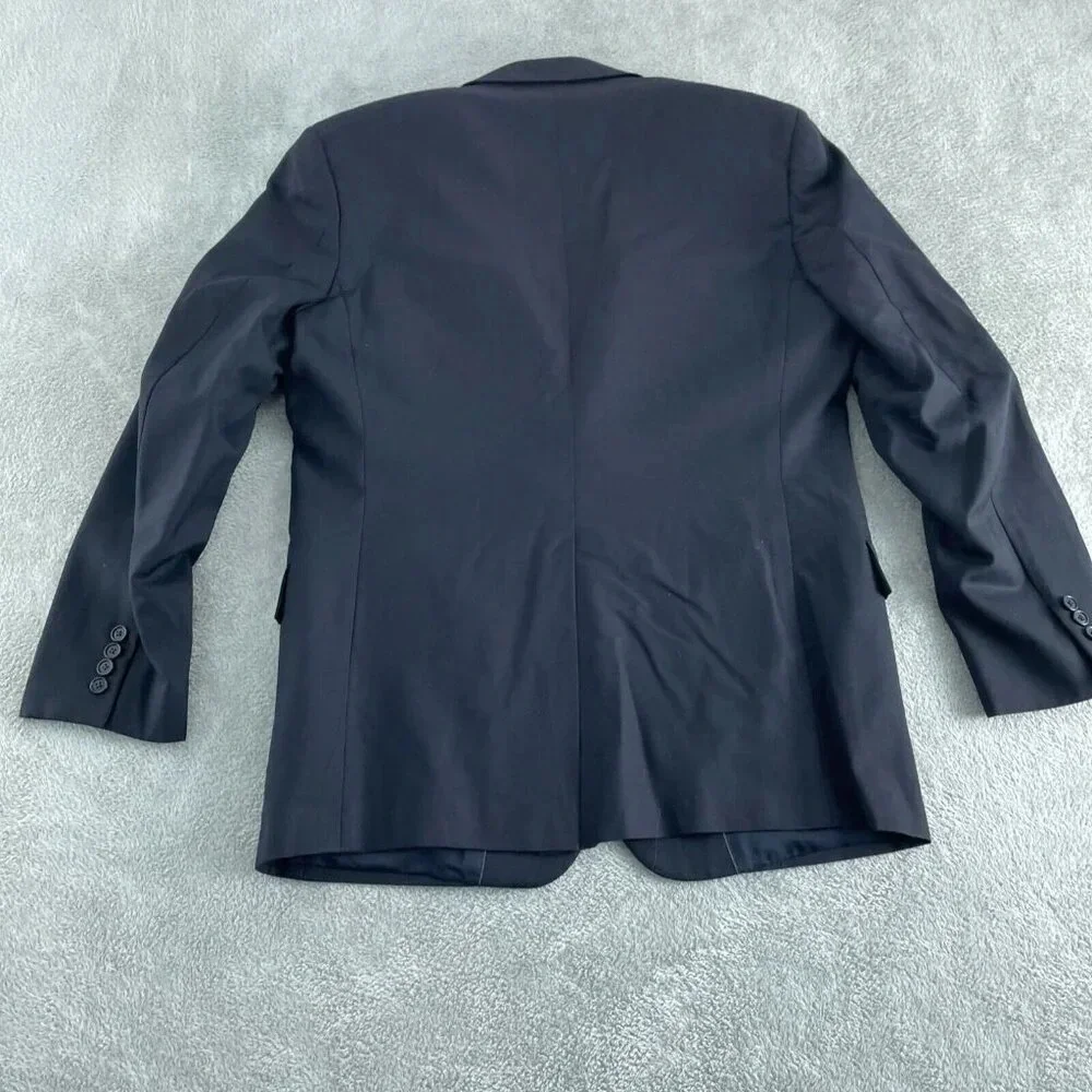 Brooks Brothers Mens Wool Blend Blazer Jacket 43L Classic Fit Black 3794