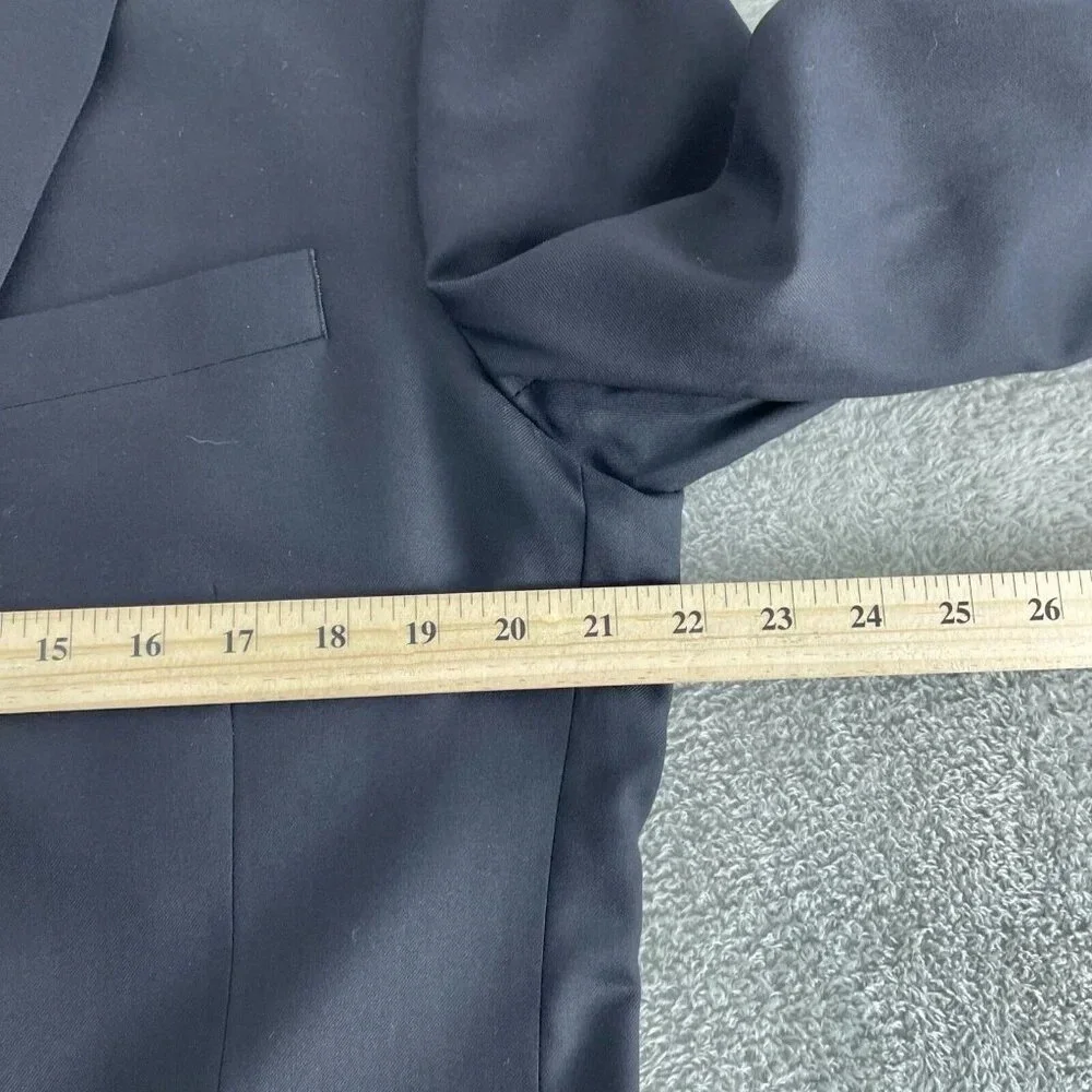 Brooks Brothers Mens Wool Blend Blazer Jacket 43L Classic Fit Black 3794