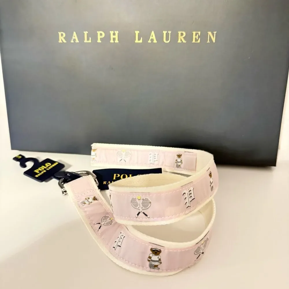 Polo Ralph Lauren Pink Tennis Bear Canvas Belt – Kids Size S – NWT