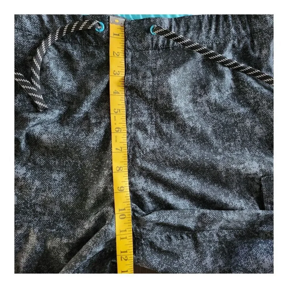 NWOT ZeroXposur Men's UPF 50+  Protection Liner Swim Trunks Black Spray‎ Medium