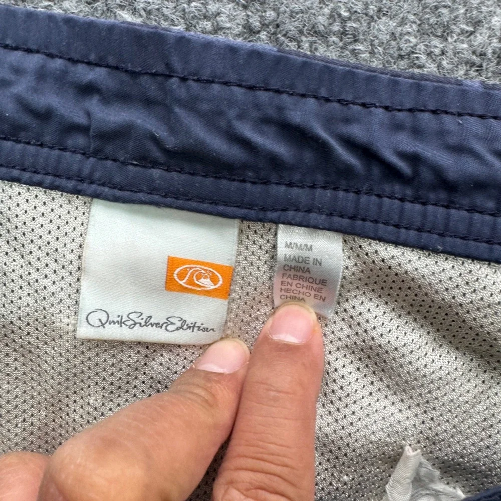 Quiksilver Edition Swim Trunks Mens Medium Navy Blue 7.5