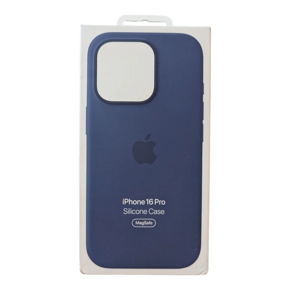 E8-O Apple Silicone Soft Case with MagSafe for Apple iPhone 16 Pro - Navy‎ Blue