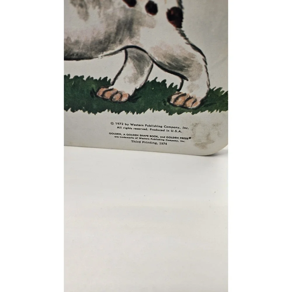 Vintage Poky Little Puppy Golden Shape Book 1974 Third Print Ivory Soap Promo