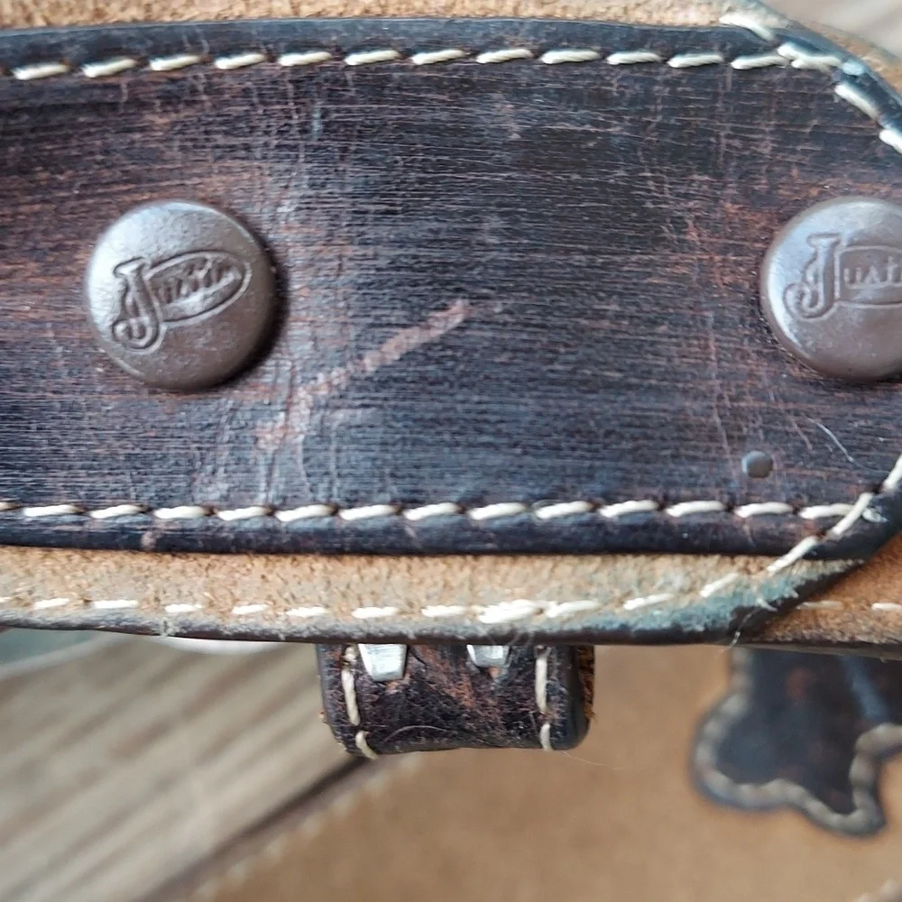Justin Boots tarnish silver