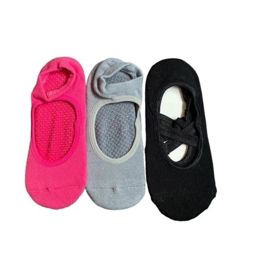 Libruone NWT Yoga Barre Socks Set of 3 Size‎ 5-10