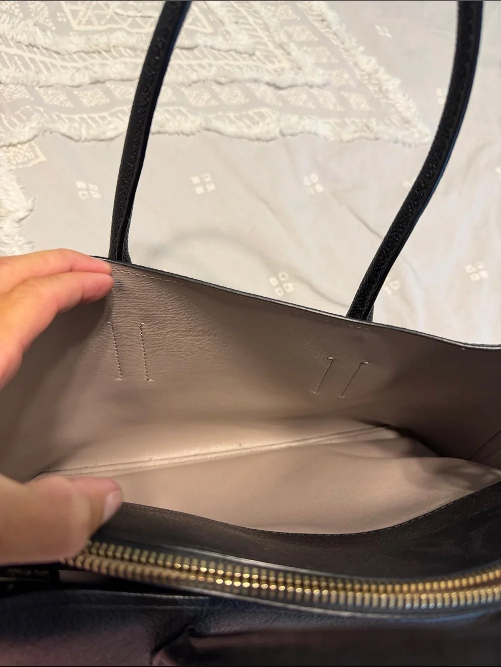 kate spade Black Pebbled Leather Satchel with Crossbody Strap