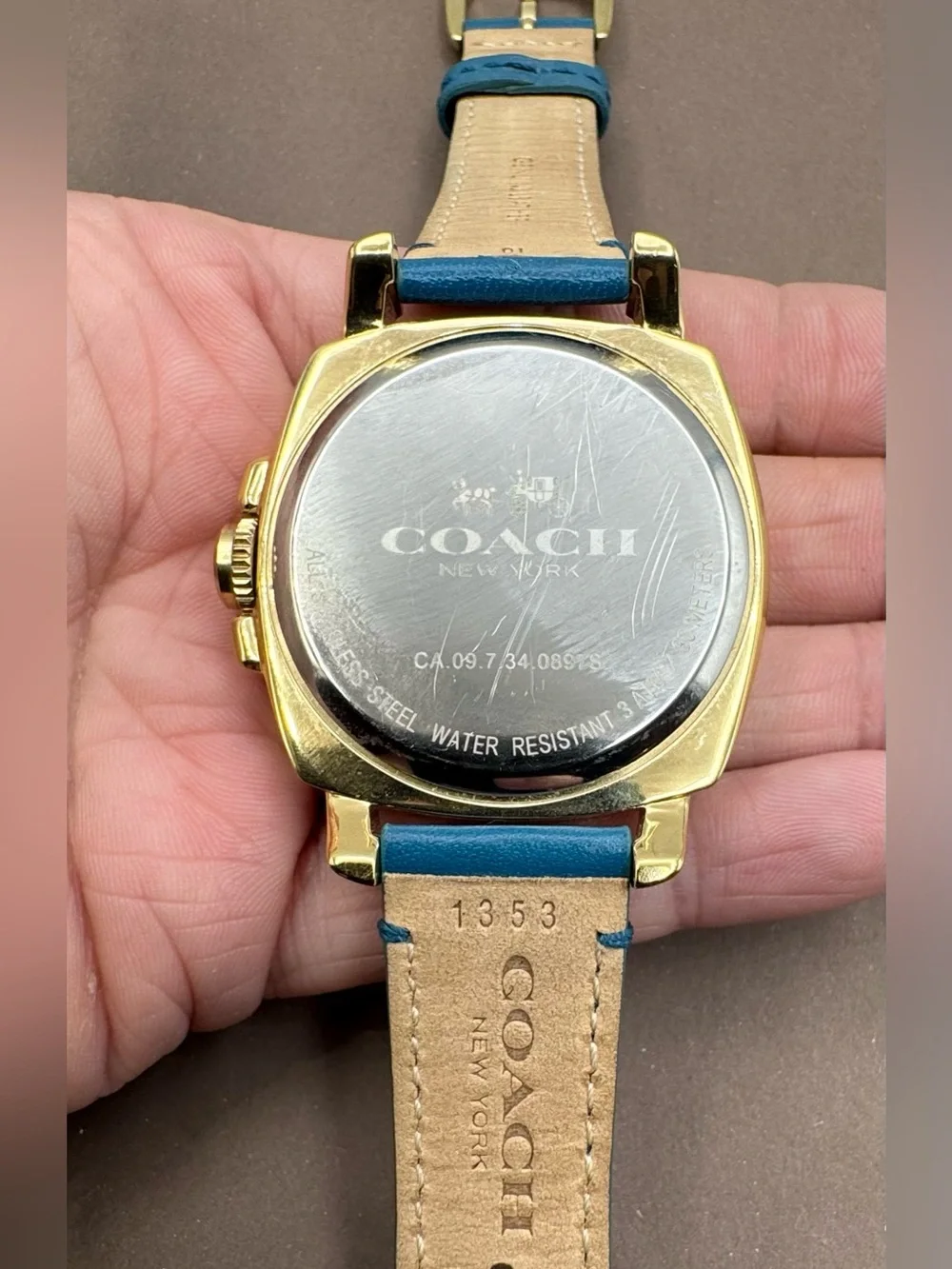 Coach gold plated
