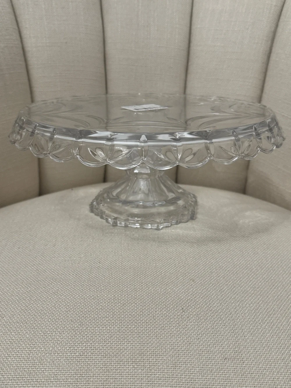 Mikasa pedestal crystal plate