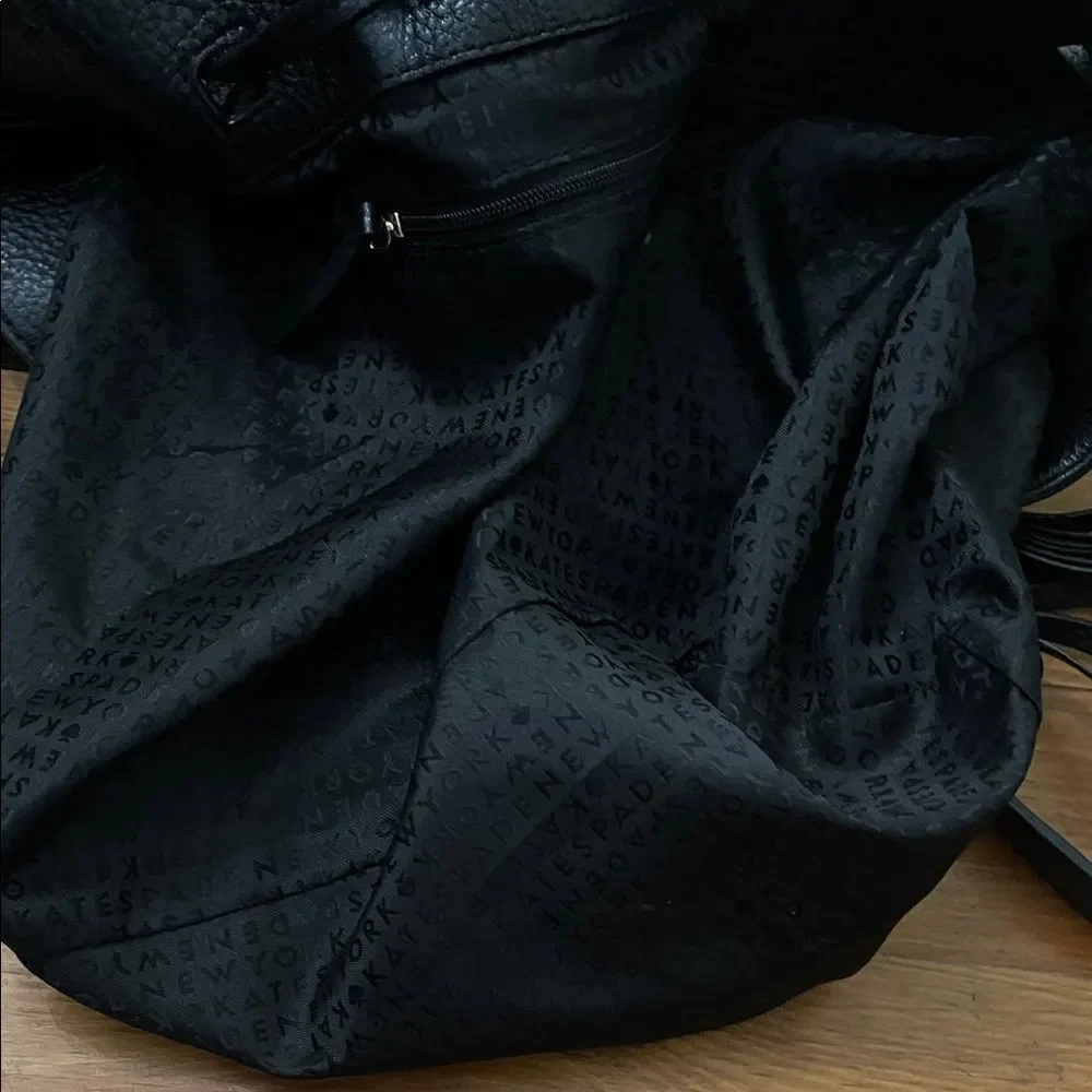 kate spade black pebbled