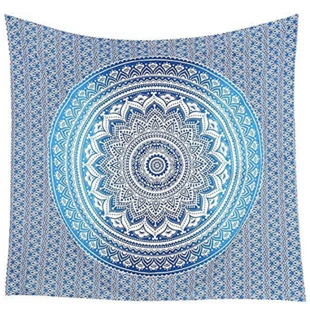 NEW BLUE OMBRE Boho Tapestry WALL HANGING . 🌻