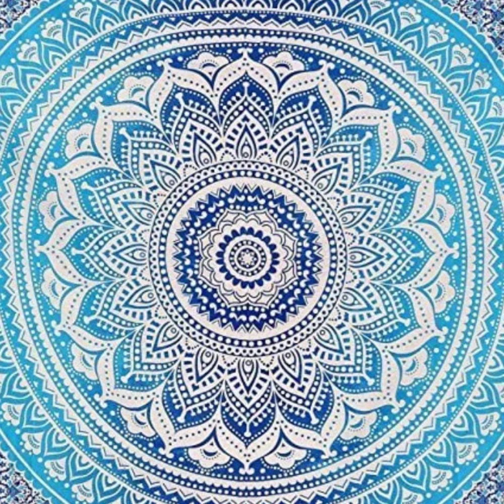 NEW BLUE OMBRE Boho Tapestry WALL HANGING . 🌻