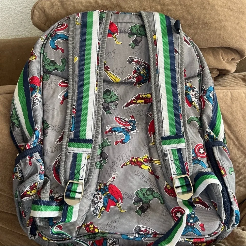 Pottery Barn Kids Marvel Comics Backpack with Roman engraving