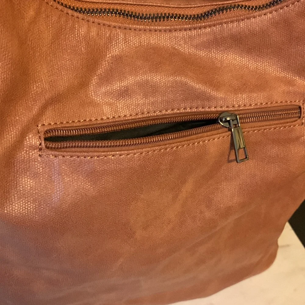 Mellow World Marion Cognac Studded Hobo Bag