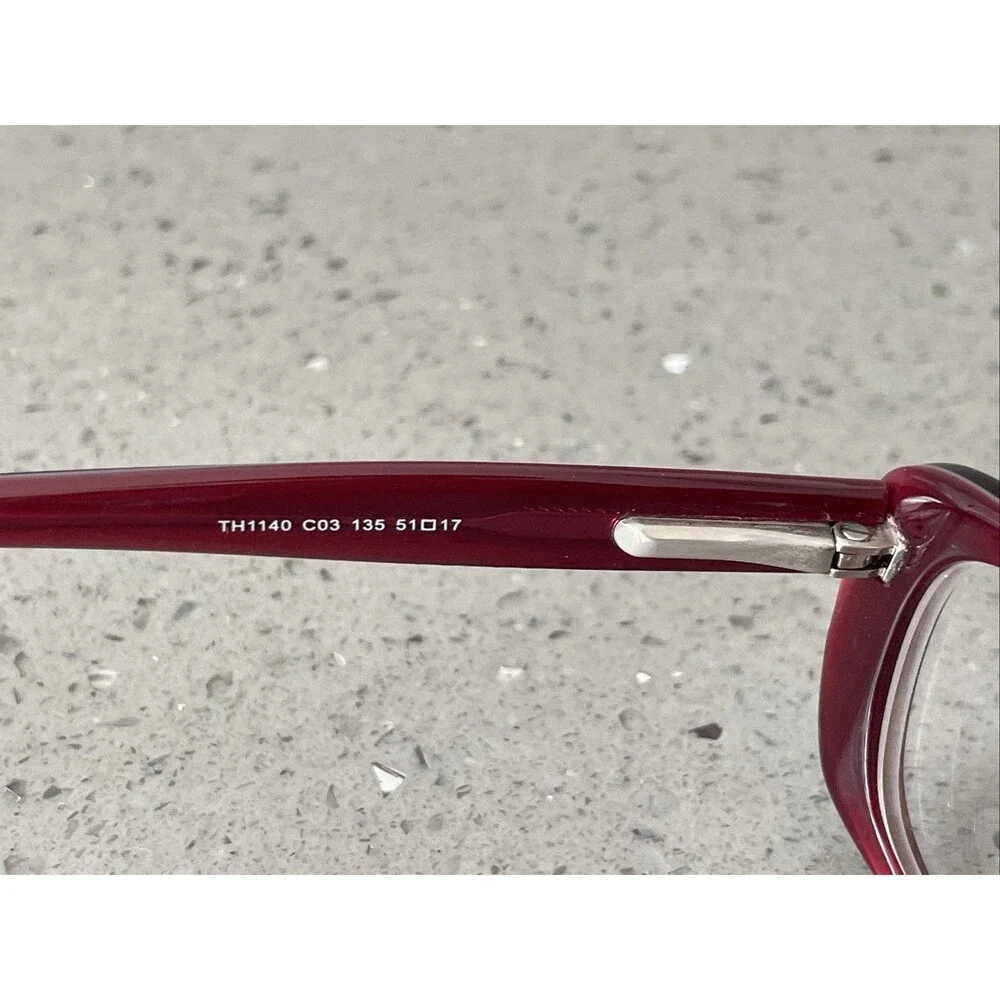 THEORY Eyeglasses Frames ONLY TH1140 C03 135 51 17 Brown Rectangular pink