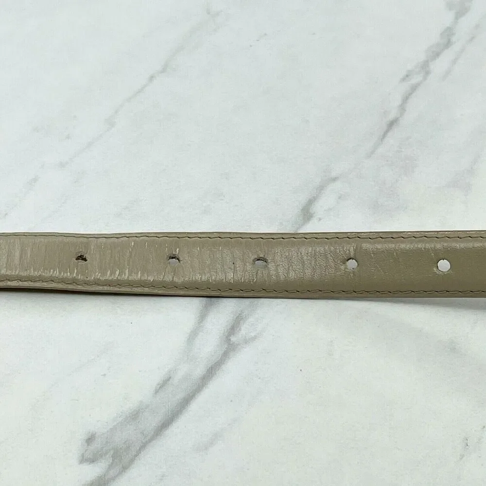 Liz Claiborne Gray Vintage Full Grain Semi Aniline Leather Belt Size Medium M