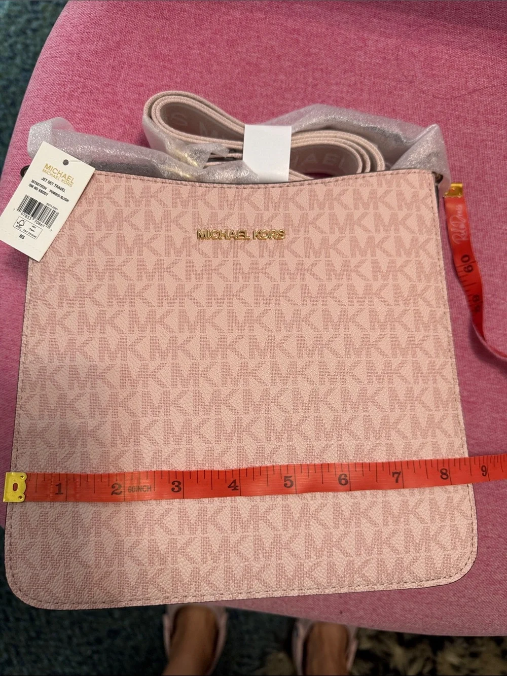 Michael Kors Blush Pink Crossbody with Matching Card Case