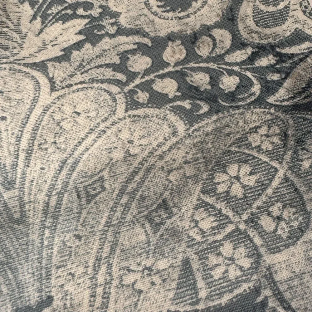Pottery Barn Janelle Damask Printed Linen Cotton Blend 20