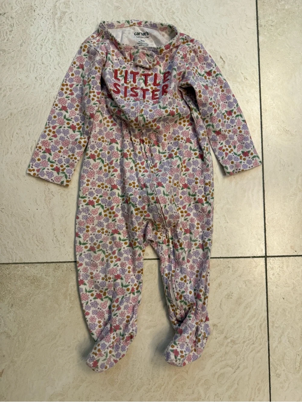 Bundle of 6 Baby Girl Cotton 2-Way Zip Sleep & Play Pajamas