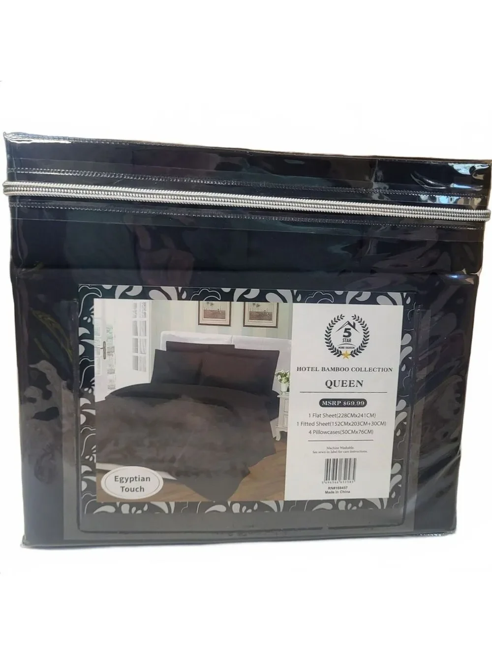 2500 Hotel Bamboo Collection Queen Size Sheet Set - Wrinkle Free Cotton Touch, 6