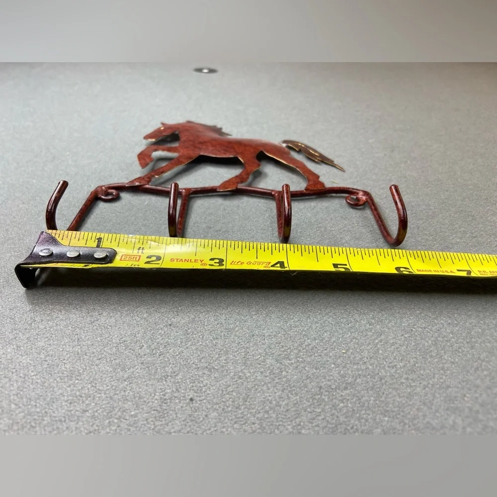 Horse Themed Metal Wall Hook Rack Keys Medals Clothes