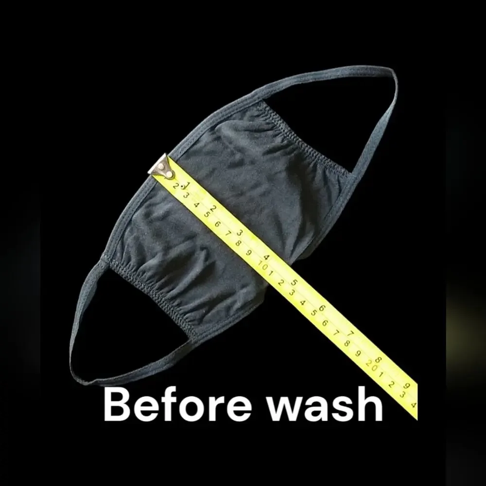 NWOT 10 Hanes Washable Face Masks black double layer cotton antimicrobial
