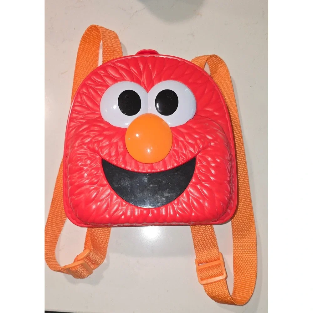 Sesame Street Elmo Red Hard Shell Plastic Toddler Backpack Adjustable Straps