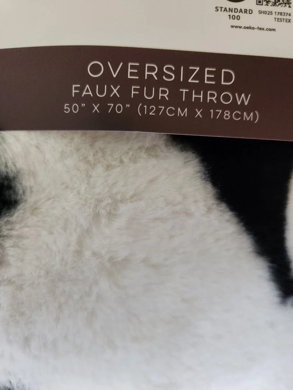 Novogtatz Halloween Faux Fur Blanket Oversized 50