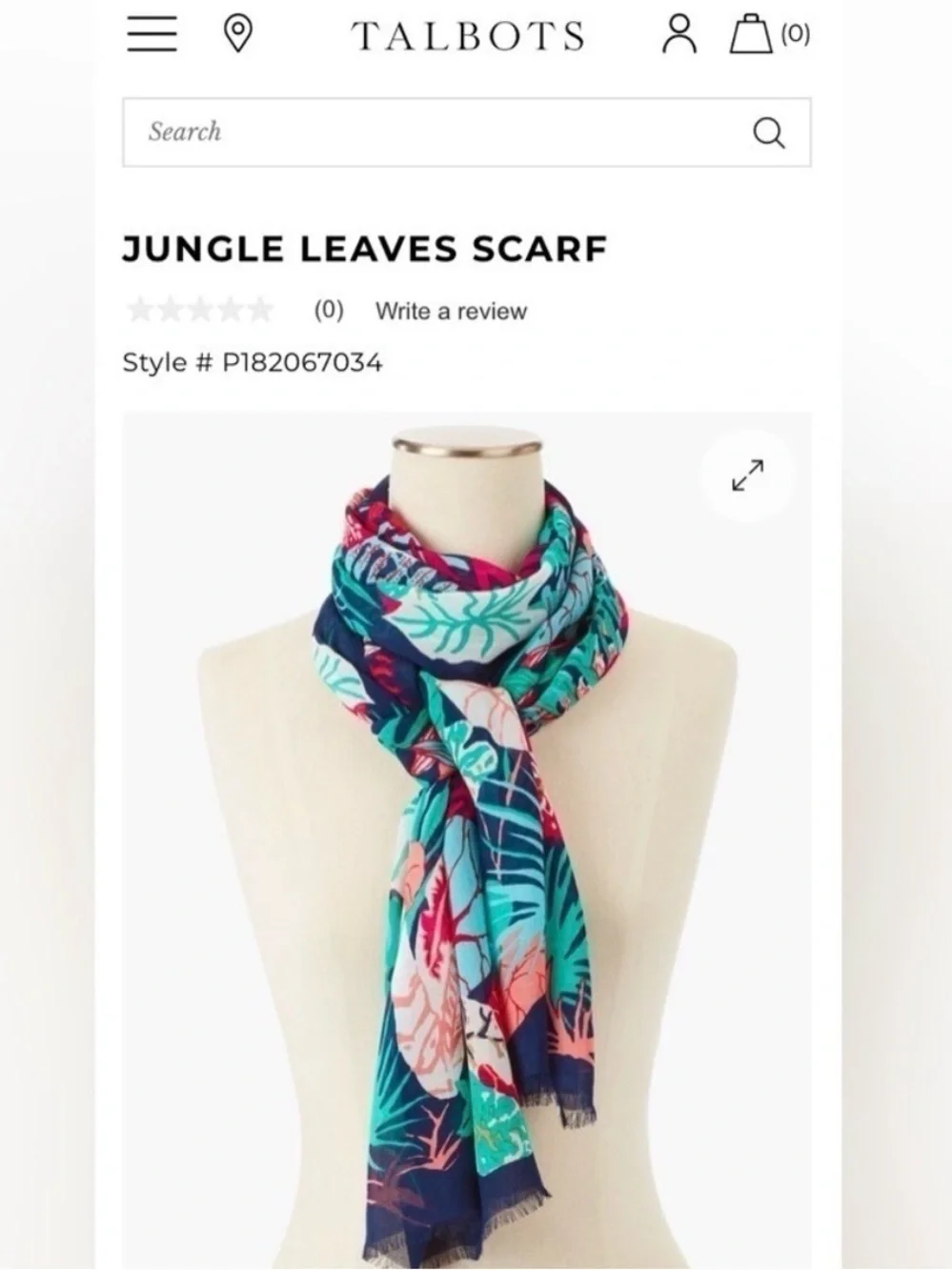Talbots jungle leaves