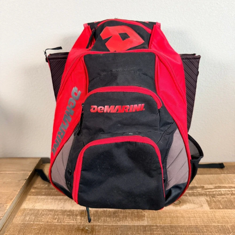 DeMarini Voodoo Paradox Backpack Red Scarlet Baseball Softball Bat Sleeves