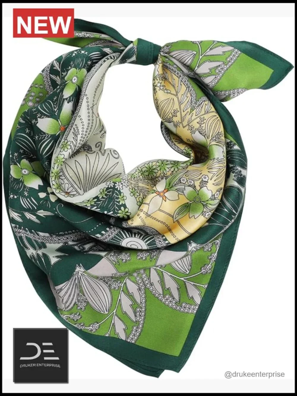 100% Mulberry Silk Square Scarf, Small Neckerchief, Head Wrap