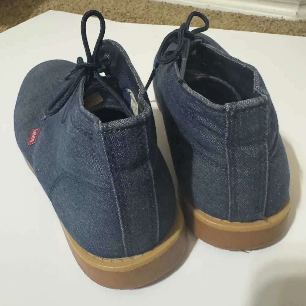 Levi's Blue Denim Lace Ankle boots Jeans Shoes Men's Size 8.5 casual
