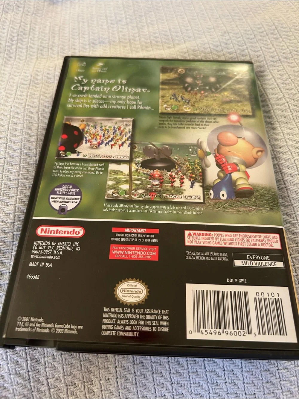 Nintendo GameCube Pikmin Video Game Case Whole Set