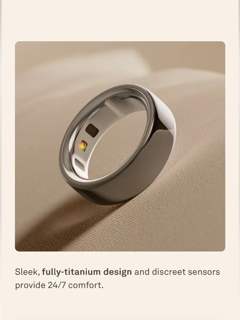 Oura Ring 4 Smart Ring – Silver | Size 8 | Charger Included