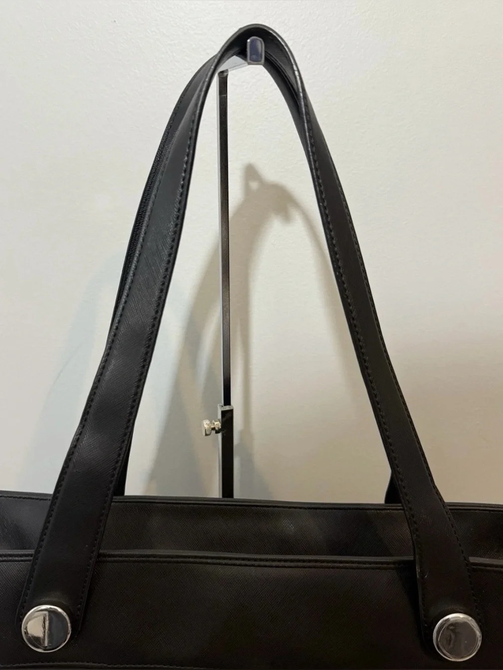 Kimono London Black Quilted Tote Purse Laptop Bag