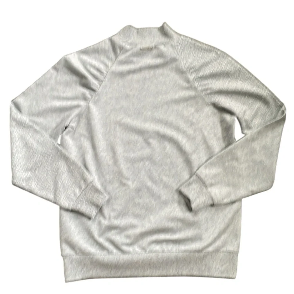 Michael Michael Kors Pearl Heather Ruched Shoulders Lightweight Sweatshirt S NWT