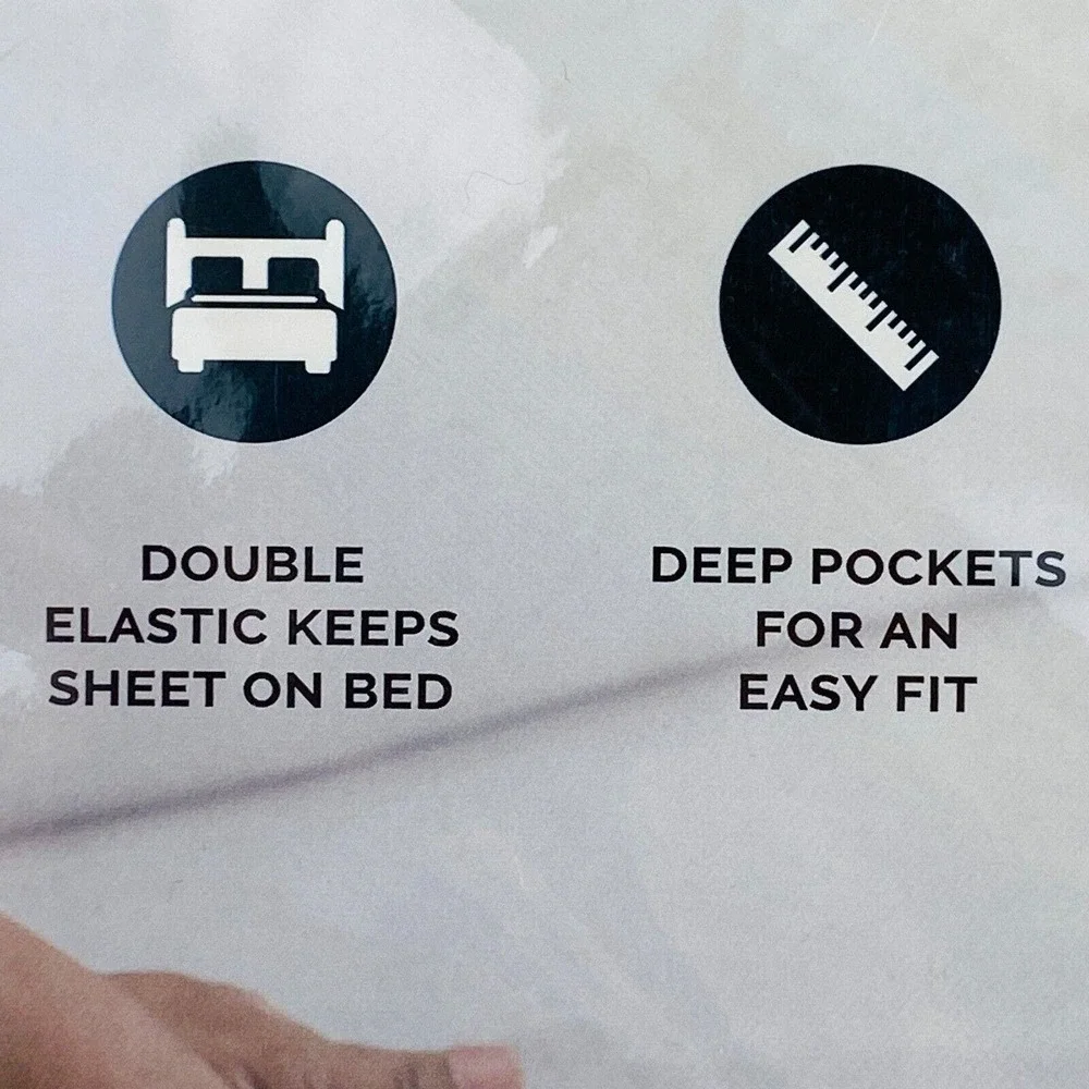 CGK Unlimited Luxury Bed Sheet Set King Size Yellow Deep Pockets Double Elastic‎