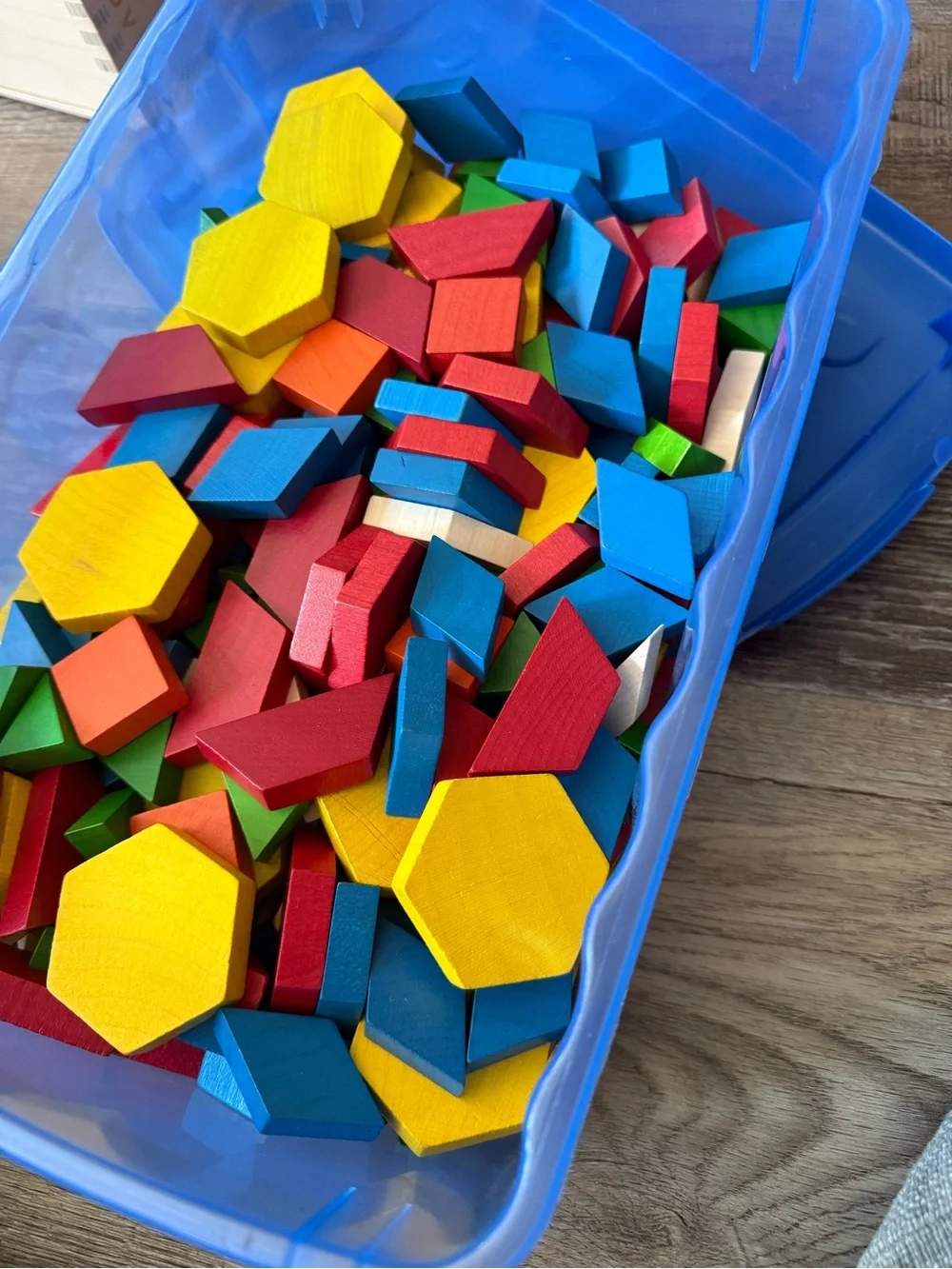Wooden Pattern Multicolor Shape Blocks Set for Kids